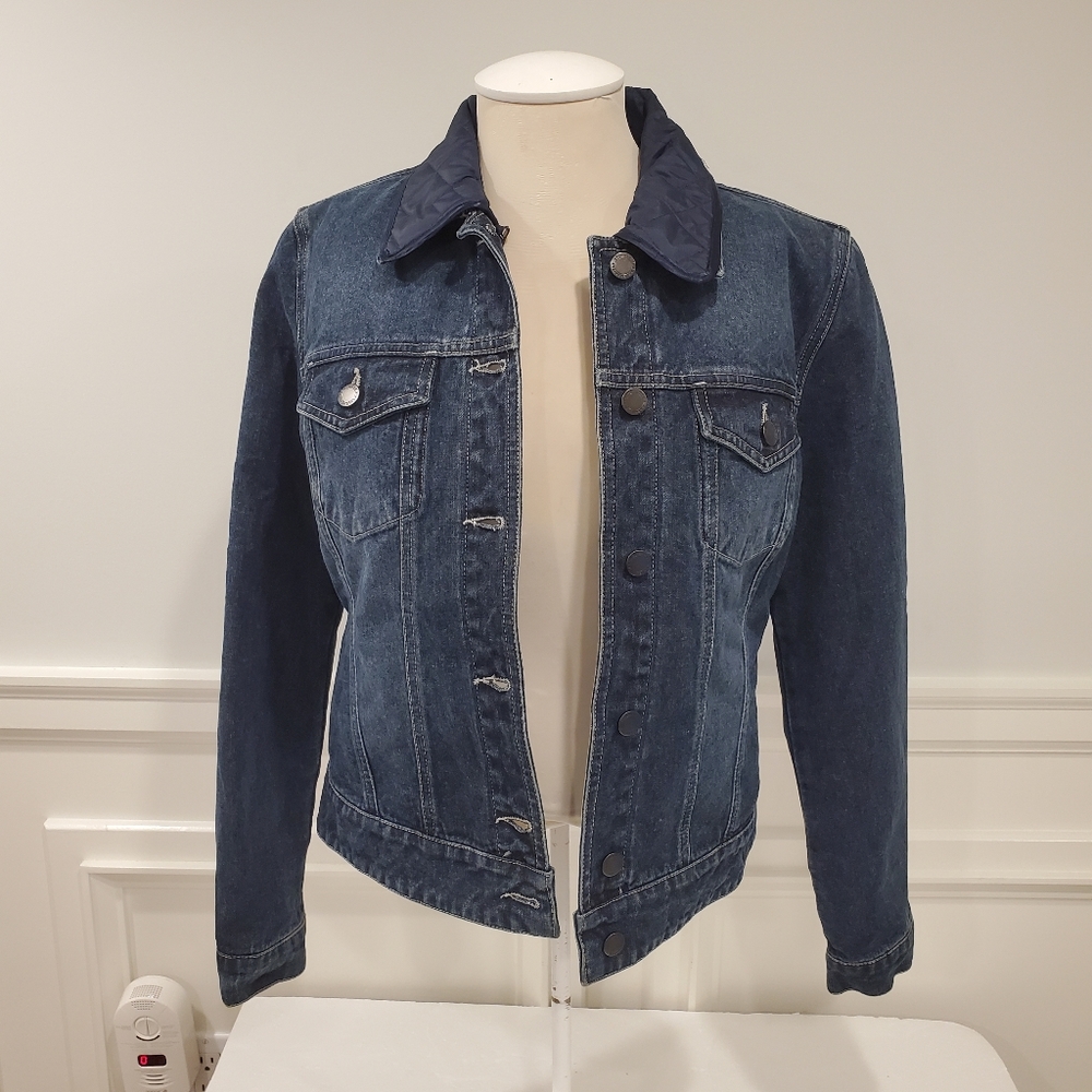 Gabriele Strehle denim jacket with removable  quilted liner